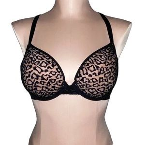 EUC Telltale Black Lace Plunge Bra - Size 36B